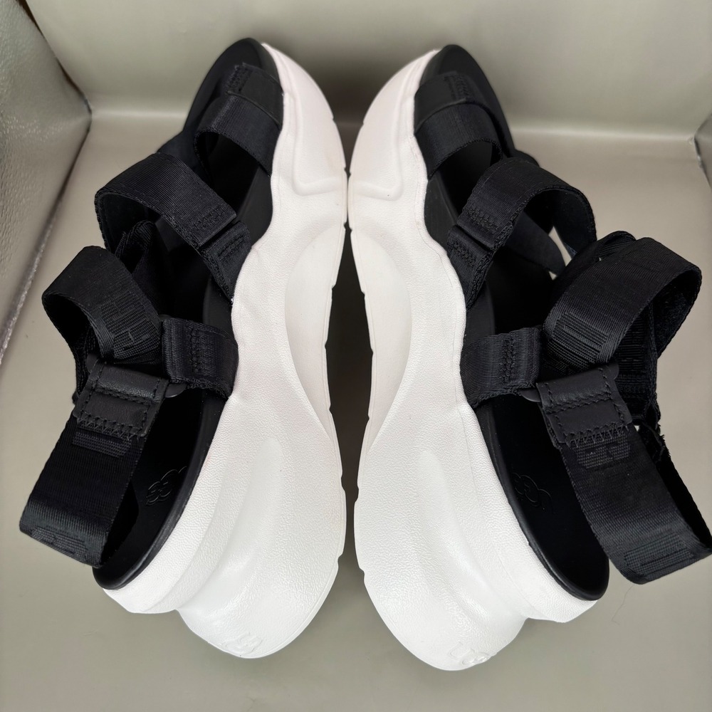 UGG LA Shores Black White Strappy Platform Sandals 1118499 Womens 9 - Picture 5 of 7